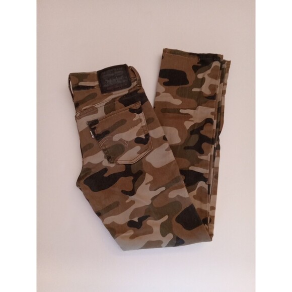 LEVIS BOYS Camo JEAN 510 10 REG 25X25 SKINNY FIT Camouflage COTTON DENIM - Picture 1 of 9